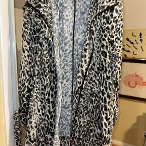Calvin Klein cheetah print rain Jacket